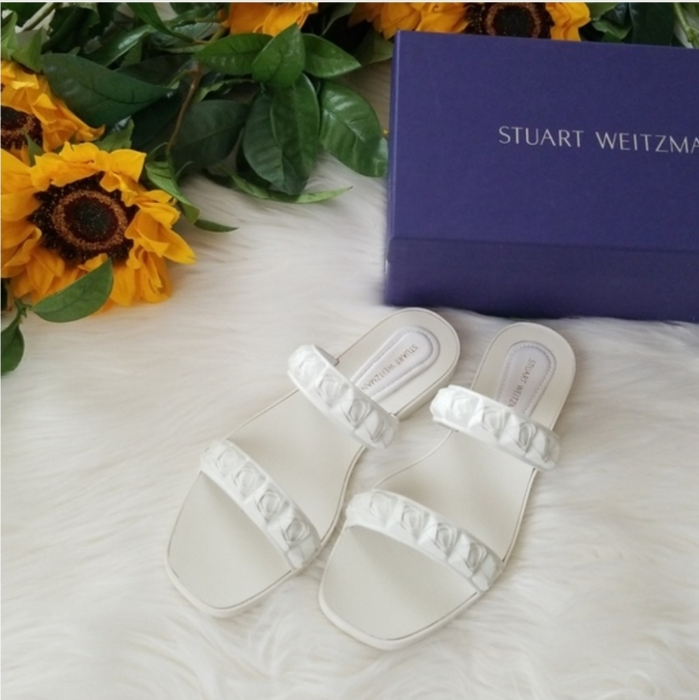 Stuart Weitzman white Rosita strap sandals ladies size 7